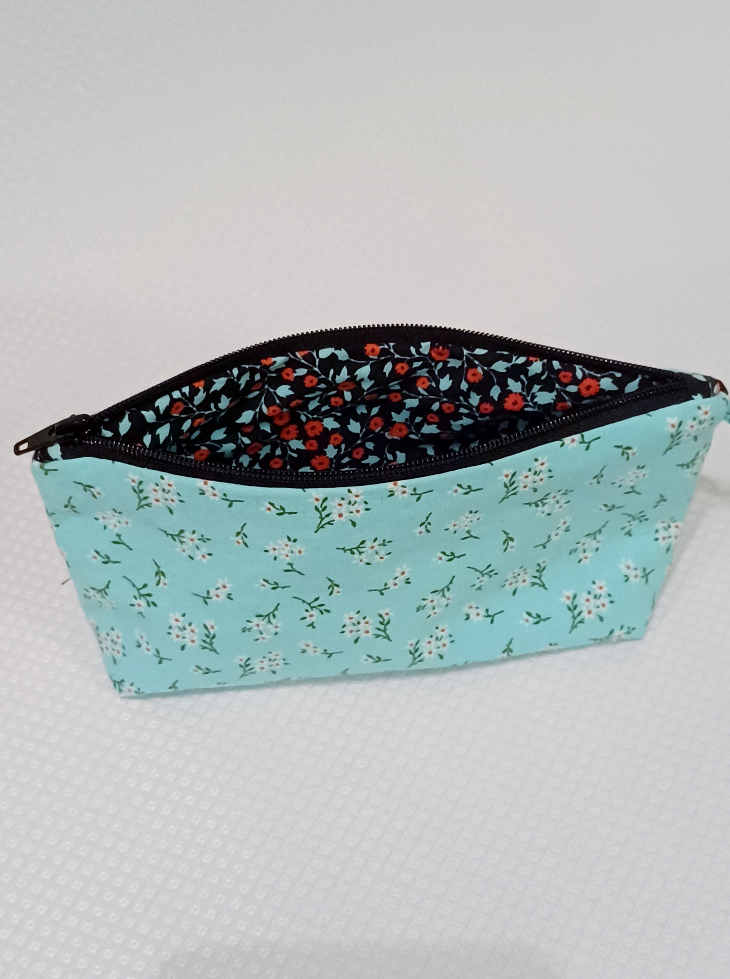 Floral Print Zippered Pouch